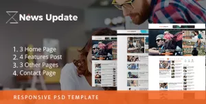News Update Blog - PSD Template