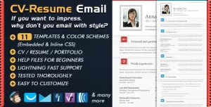 Newsletter Templates CV Folio - Email Resume