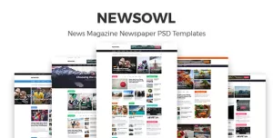 NewsOwl - News Magazine Newspaper PSD Templates