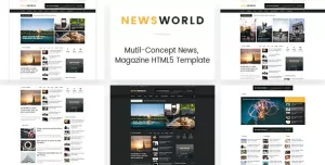 Newsworld  Mutil-Concept Magazine HTML5 Template