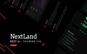 NextLand - React Next JS Tailwind CSS - šablona vstupní stránky