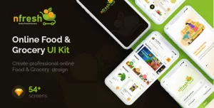 nfresh  Food & Grocery App UI Kit for Sketch