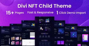 NFT Crypto WordPress Divi Child Theme - TemplateMonster