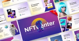 NFTcenter - NFT Creative Digital Assets PowerPoint Template