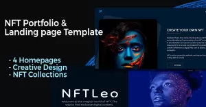 NFTLeo -  NFT Portfolio and Landing Page - TemplateMonster