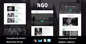 NGO - Charity Multipurpose Responsive Email Template With Online Stampready Builder Access