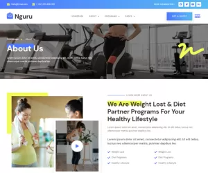 Nguru - Weight Loss & Fitness Trainer Elementor Template Kit