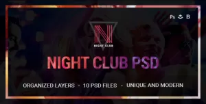 Night Club - Event, DJ, Party, Music PSD Template