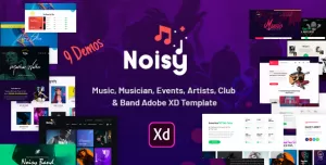 Noisy  Music Adobe XD Template