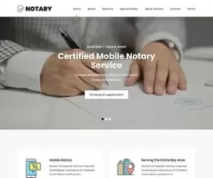 Notary WordPress Theme for lawyers legal advisory public services firms