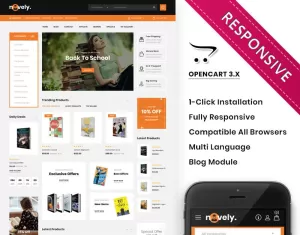 Novely - The Book Store OpenCart Template - TemplateMonster