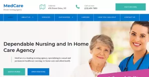 Nursing Agency Premium Moto CMS 3 Template - TemplateMonster