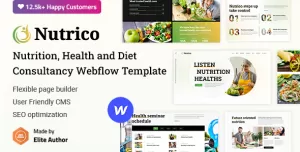 Nutrico - Nutrition Health Services Webflow Template
