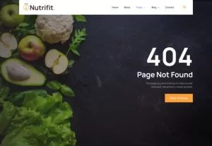 Nutrifit – Healthy Food & Nutrition Coach Elementor Template Kit