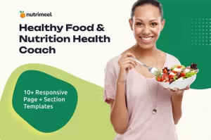 Nutrimeel - Healthy Food & Nutrition Health Coach Elementor Template Kit