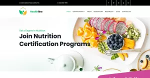 Nutrition Certification Programs Moto CMS 3 Template