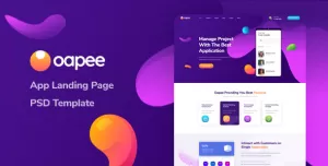 Oapee - SEO App Landing Page PSD Template