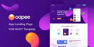 Oapee - Vue Nuxt App Landing Page Template