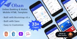 Oban - Banking & Wallet Mobile Template