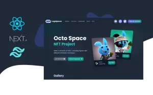 Octo Space - React NFT Landing Page + NextJS + TailwindCSS