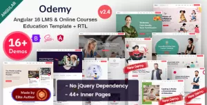 Odemy - Angular 16 Online Courses & Education Template