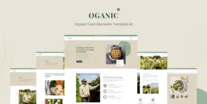 Oganic - Organic Food Elementor Template kit