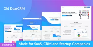 OhDearCRM - SaaS & CRM App Landing Page Template