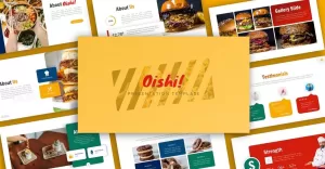 Oishi! Food Presentation PowerPoint template