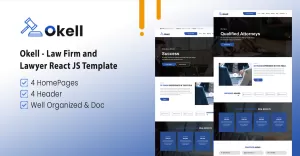 Okell - Law Firm and Lawyer React JS Template
