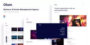 Olum - Business & Events Management Agency Figma Template