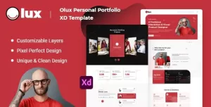 Olux – Creative Personal CV/Resume Portfolio XD Template