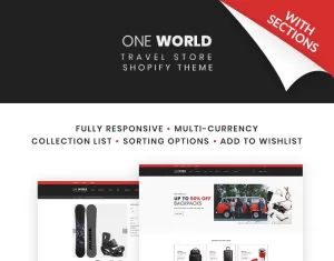 One World - Travel Store Shopify Theme - TemplateMonster