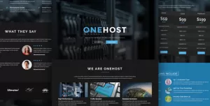Onehost - One Page WordPress Hosting Theme