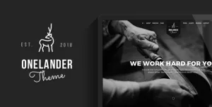 OneLander  Creative Landing Page WordPress Theme