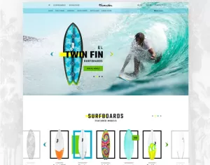 Online shop for surfing PSD Template - TemplateMonster