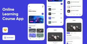 OnlineLearning — Course App UI Kit for Sketch