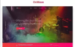OnWave - Bright Online Radiostation HTML-webbplatsmall