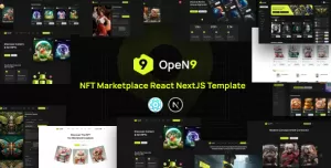 Open9  NFT Marketplace React NextJS Template