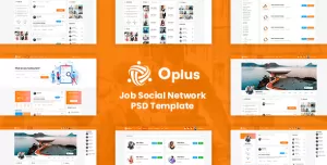 Oplus - Online Job Board Social Network PSD Template