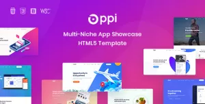 Oppi - Multi-Niche App Showcase HTML5 Template