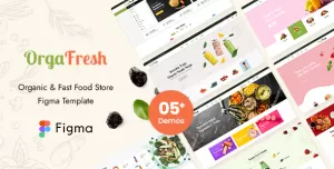 OrgaFresh  Organic & Fast Food Store Figma Template