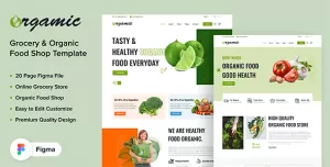 Orgamic - Grocery & Organic Food Shop Template For Figma