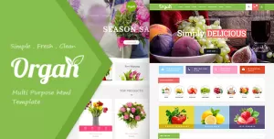 Organ Food Store, Flower Shop Responsive HTML5 Template