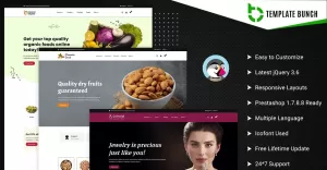 Organic Dry and Jewels - Responsive Prestashop Theme for eCommerce vegetables