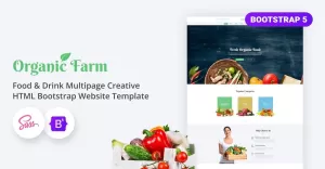 Organic Farm -  Food & Drink Multipage Creative HTML Bootstrap Website Template