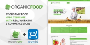 Organic Food - Kitchen, Farm, Corporate, Landing Page & E-commerce HTML Template