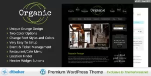 Organic Grunge - WordPress Cafe & Restaurant Theme