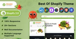 Organic Mega Food and Fresh Grocery Shopify 2.0 Responsive Template