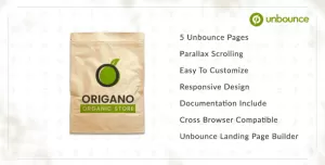 Origano - Organic Store Unbounce Template