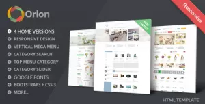 Orion - eCommerce in HTML Website Template using Bootstrap